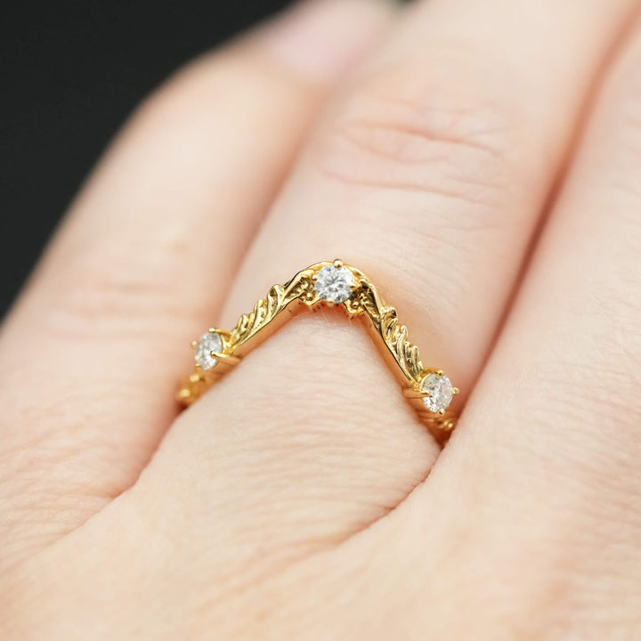 Moissanite Rococo Anniversary Band