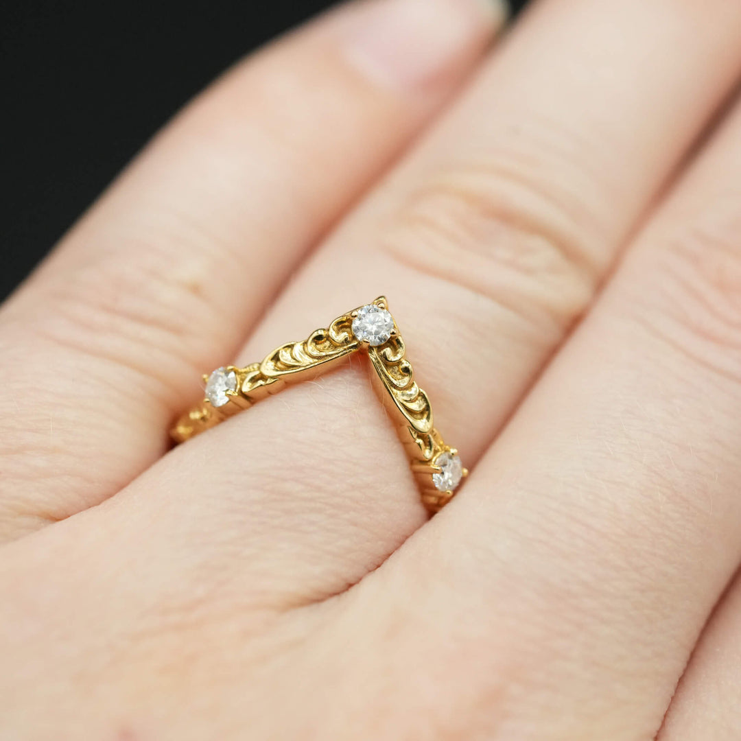 PAYMENT PLAN Moissanite Rococo Wedding Band