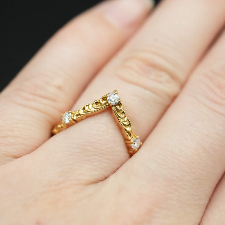 PAYMENT PLAN Moissanite Rococo Wedding Band
