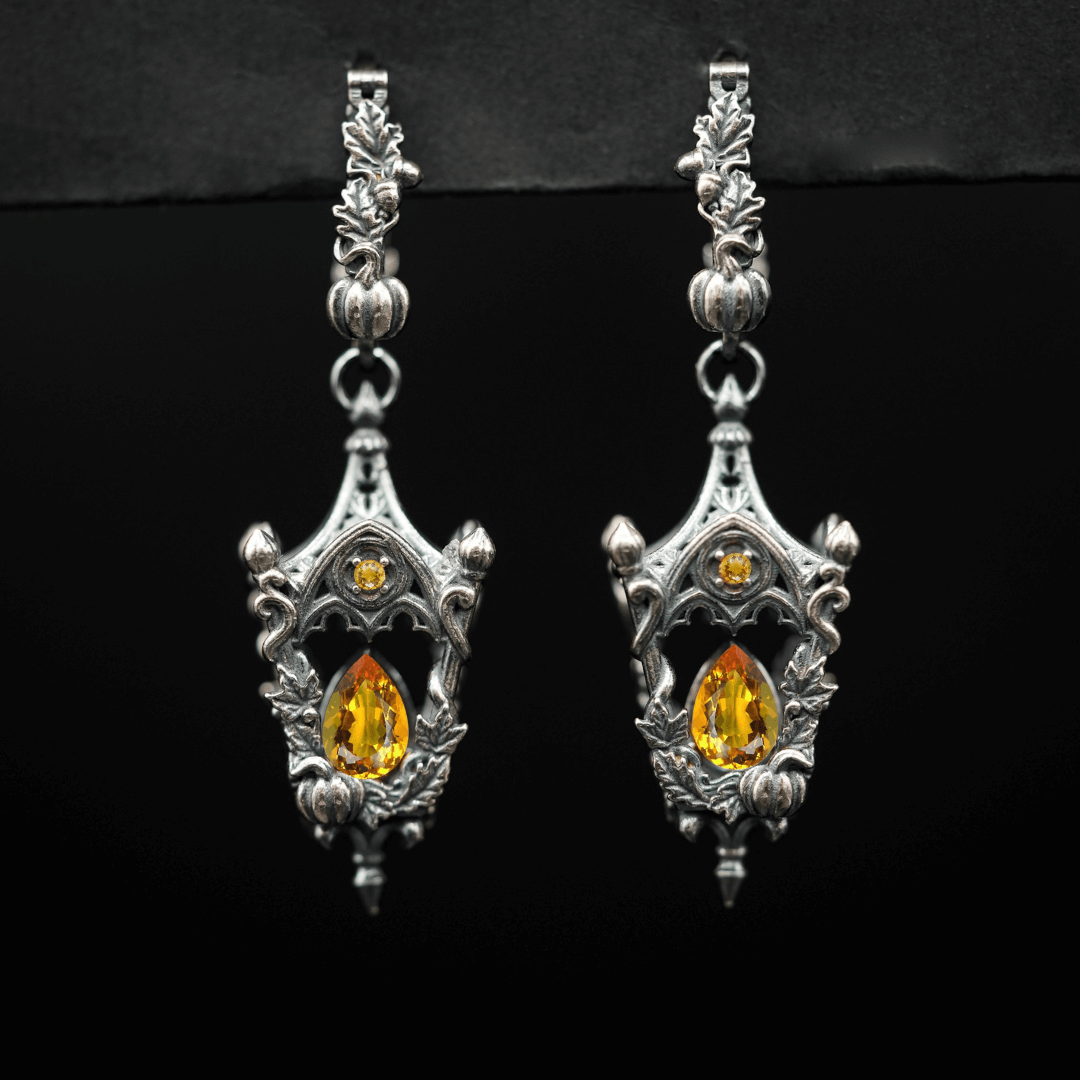 Eternal Lantern Earrings Illuminated Edition (Fall Hoops)