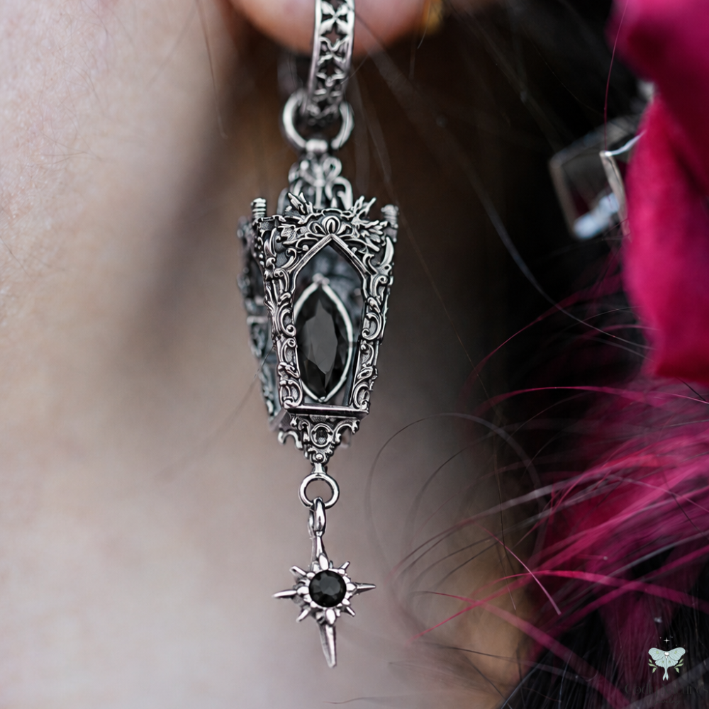 Custom Black Spinel Polaris Star Fall Earrings FINAL PAYMENT
