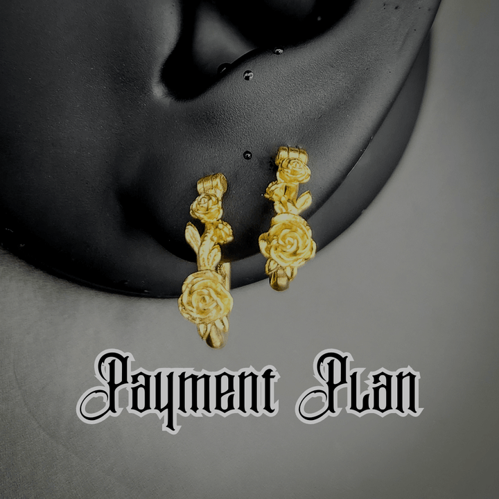 PAYMENT PLAN Rose Hoop Earrings