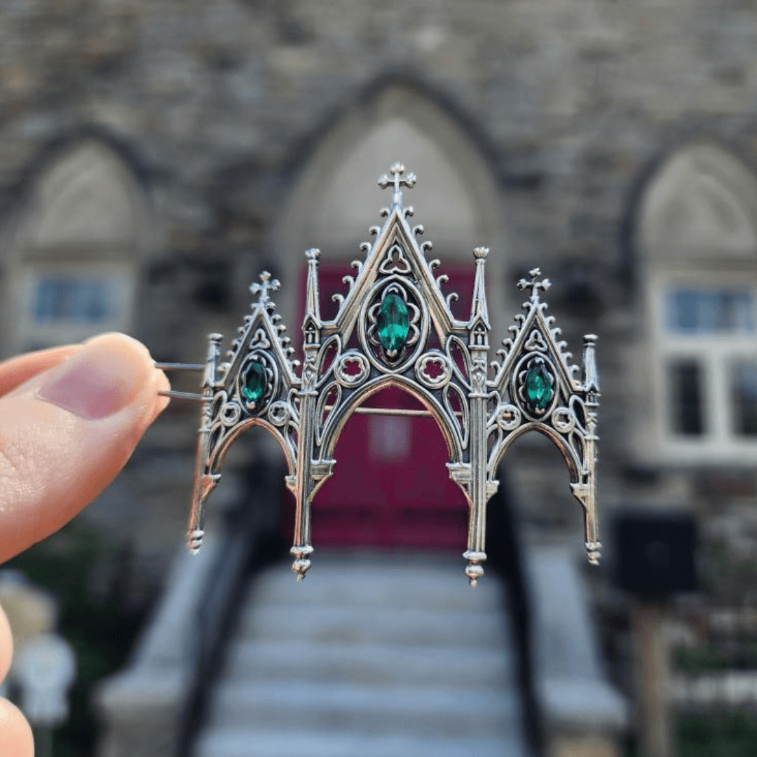 Custom Cathedral Hair Barrette