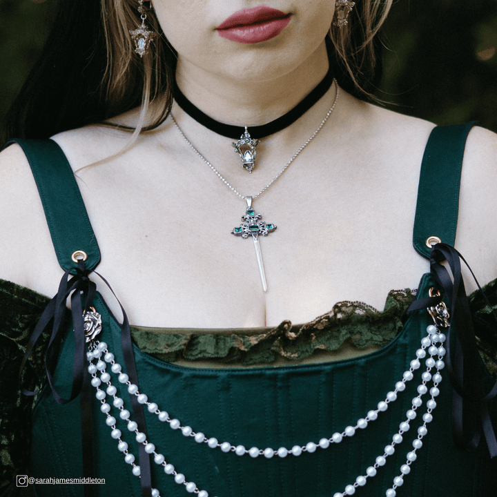 Rose Lantern Choker Necklace