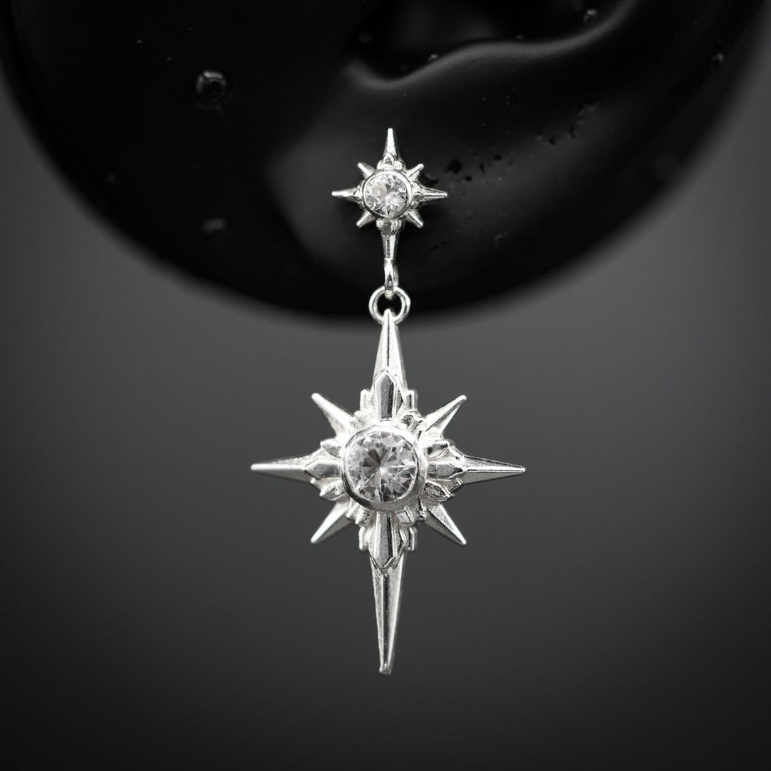 North Star Earrings - Star Studs (With Gemstones) PAYMENT PLAN