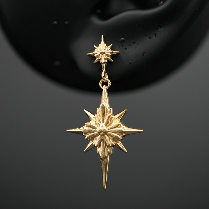 North Star Earrings - Star Studs (Without Gemstones) PAYMENT PLAN