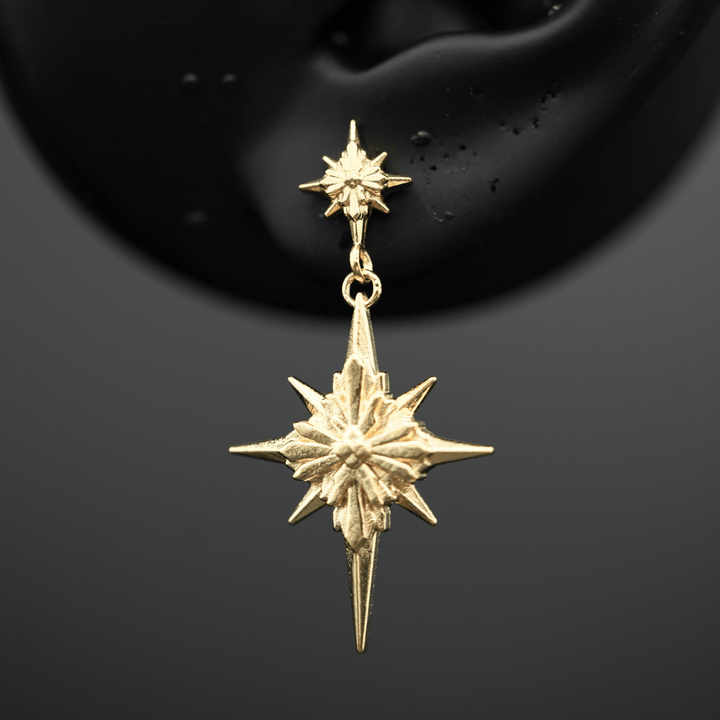 North Star Earrings - Star Studs (Without Gemstones) PAYMENT PLAN