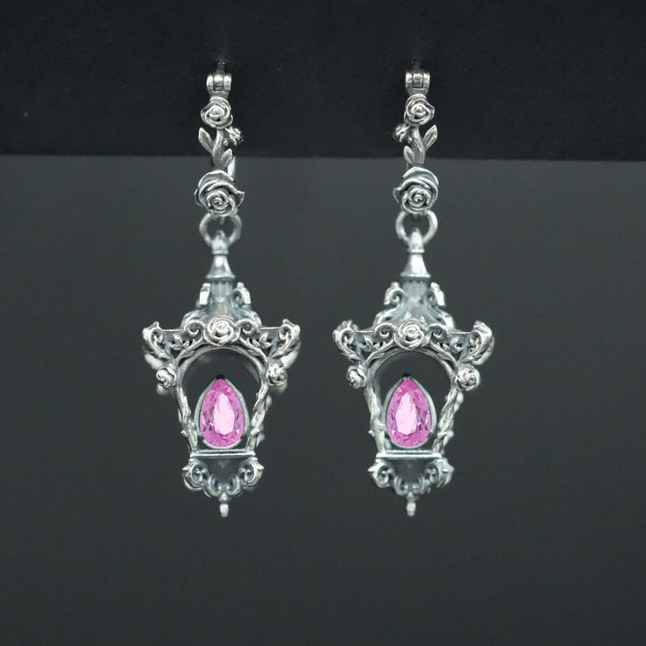 Yelizaveta (PAYMENT PLAN) Rose Lantern Hoop Earrings