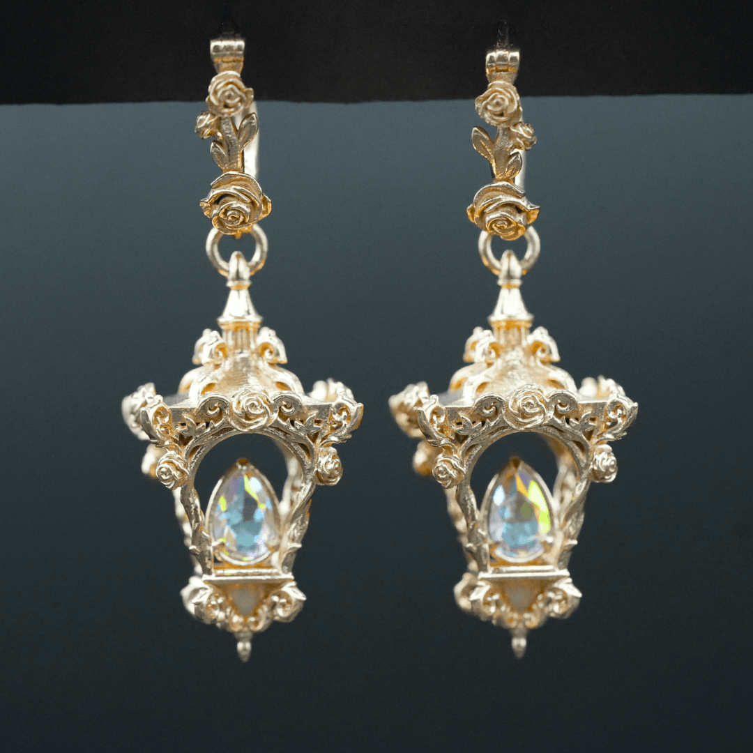 ❤️ Rose Lantern Hoop Earrings