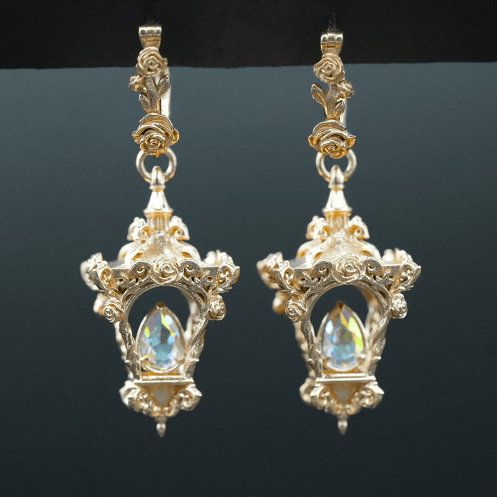 ❤️ Rose Lantern Hoop Earrings