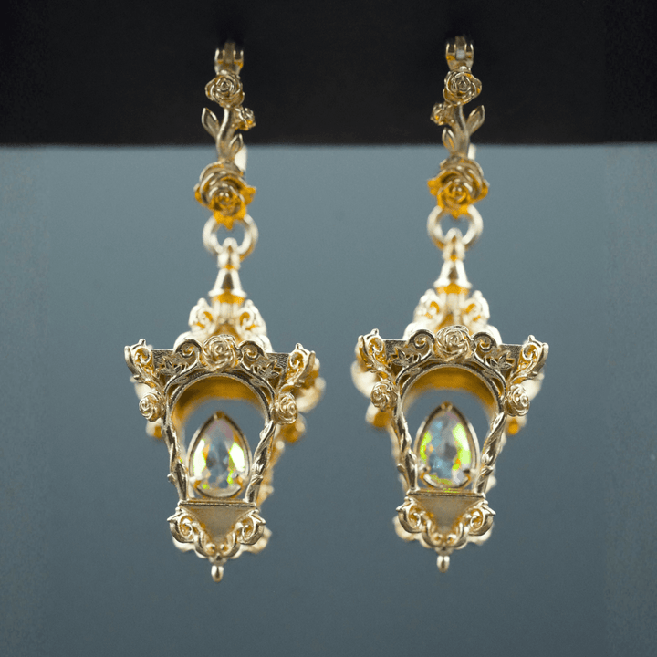 ❤️ Rose Lantern Hoop Earrings