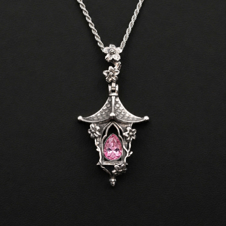 Sakura Lantern Necklace