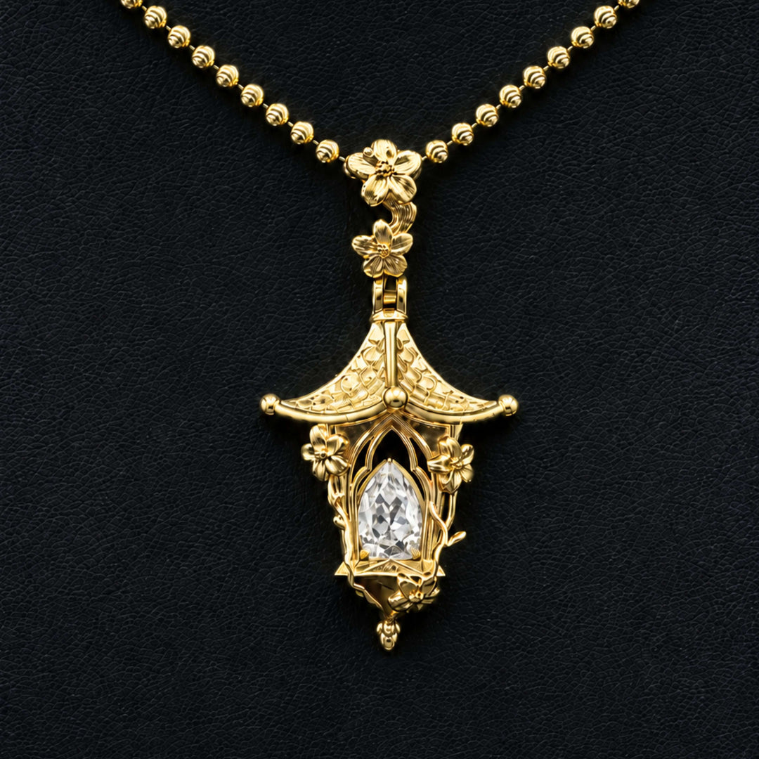 Sakura Lantern Necklace