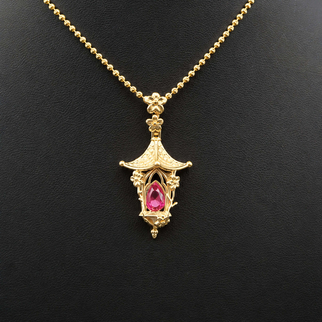 Sakura Lantern Necklace