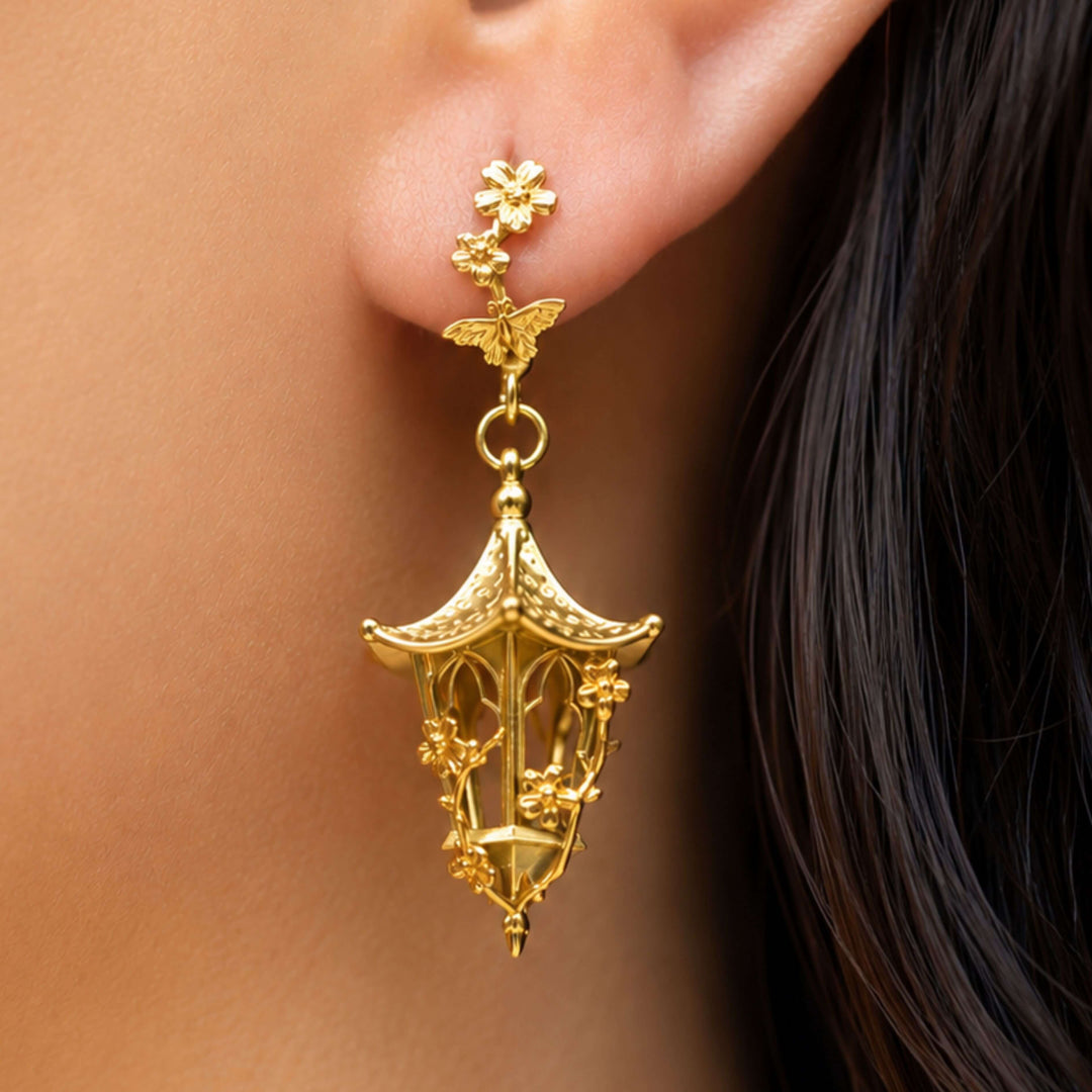 Sakura Lantern Earrings (Without Gemstones) PAYMENT PLAN