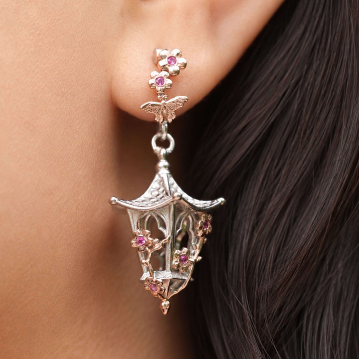 Sakura Lantern Earrings (With Gemstones) PAYMENT PLAN