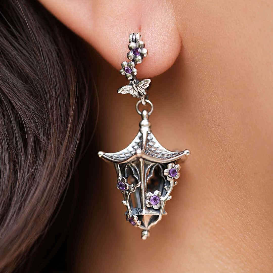 Sakura Lantern Earrings (With Gemstones) PAYMENT PLAN