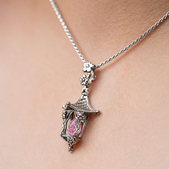 Sakura Lantern Necklace