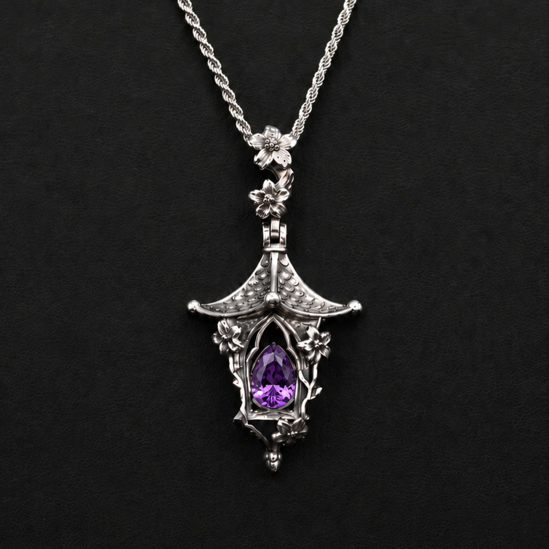 Sakura Lantern Necklace