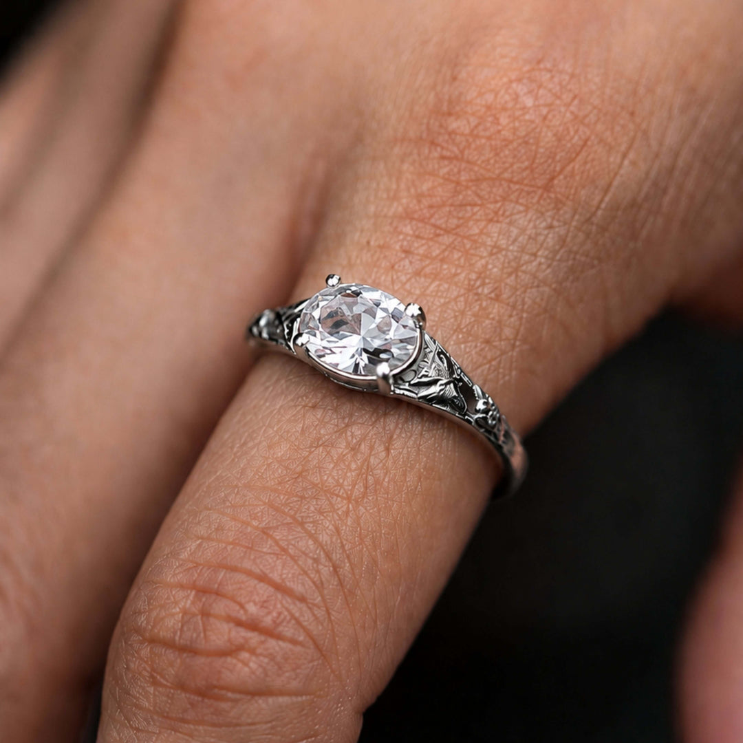 Blossom Ring (White Sapphire)