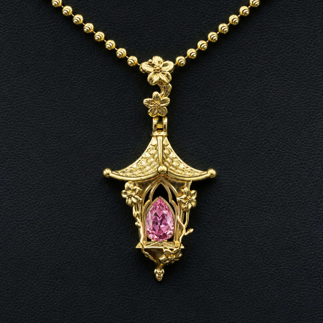 Sakura Lantern Necklace
