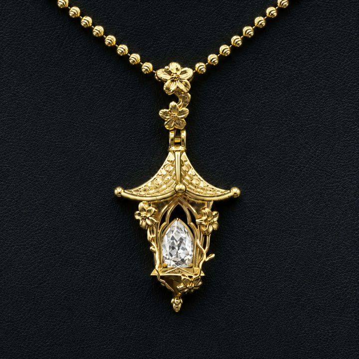 Sakura Lantern Necklace