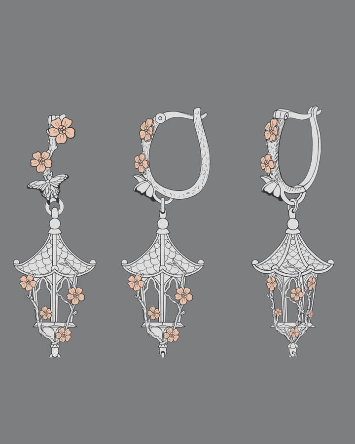 Sakura Lantern Earrings PRE-ORDER