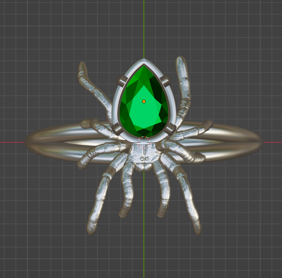 Pre-Order Silver Moldavite Tarantula Ring