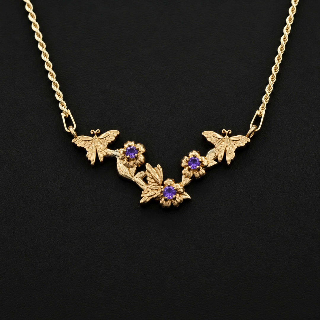 Sakura Branch Necklace