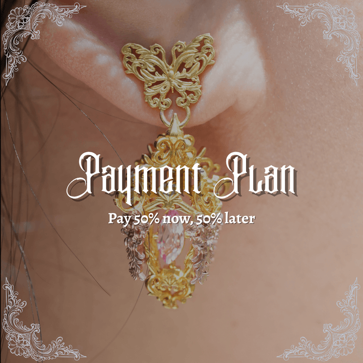 PAYMENT PLAN Wisteria Lantern Earrings (Butterfly Studs)