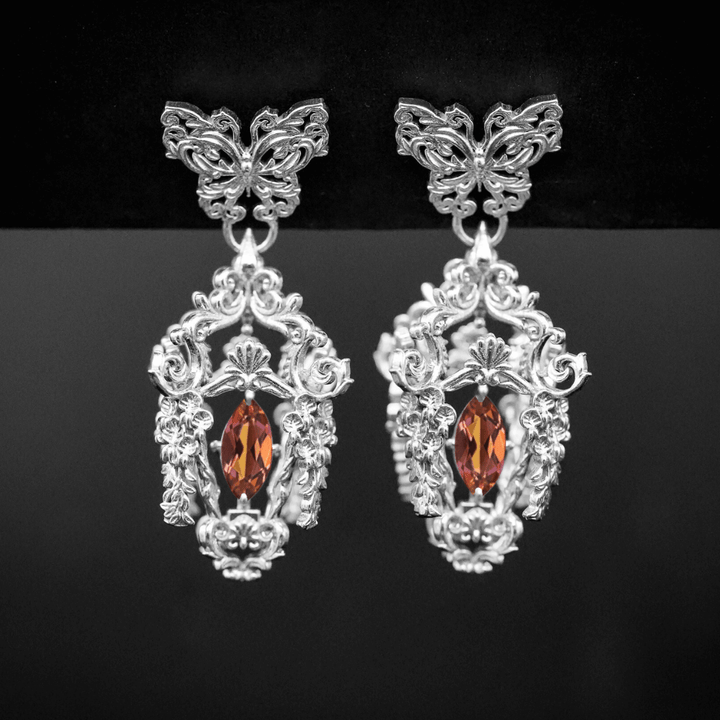 Wisteria Lantern Earrings (Butterfly Studs)