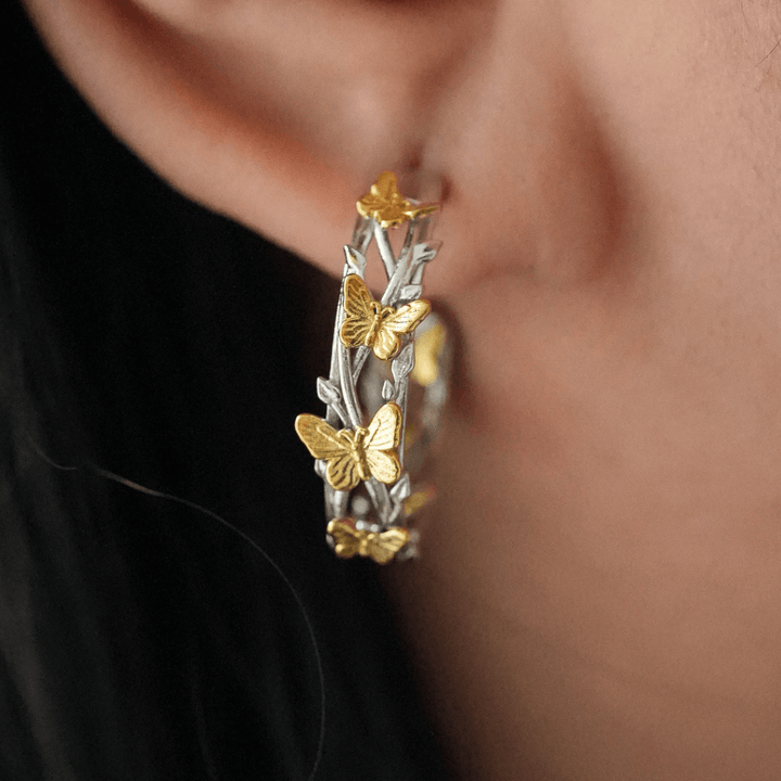 PAYMENT PLAN Butterfly Hoop Earrings