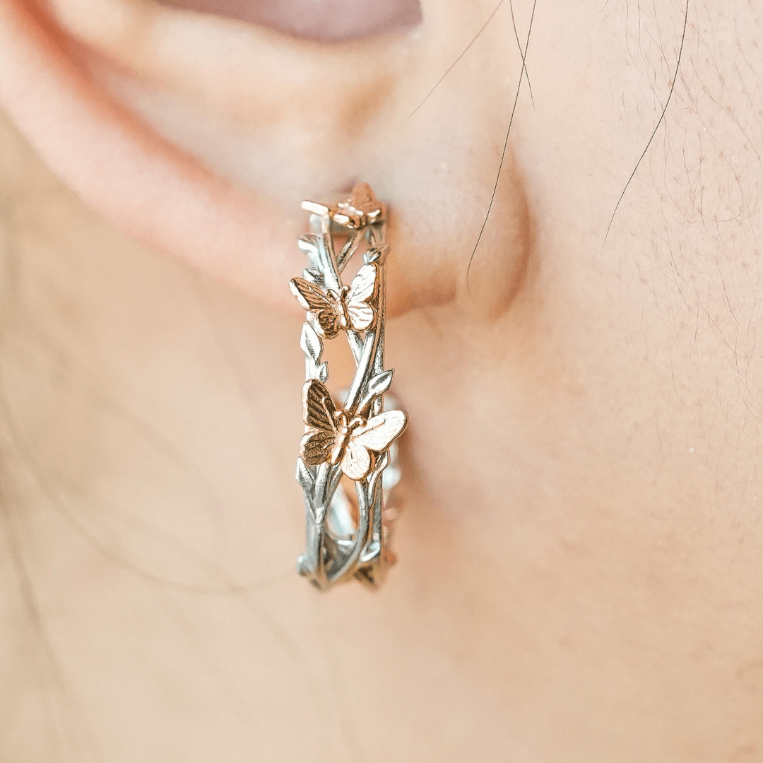 PAYMENT PLAN Butterfly Hoop Earrings
