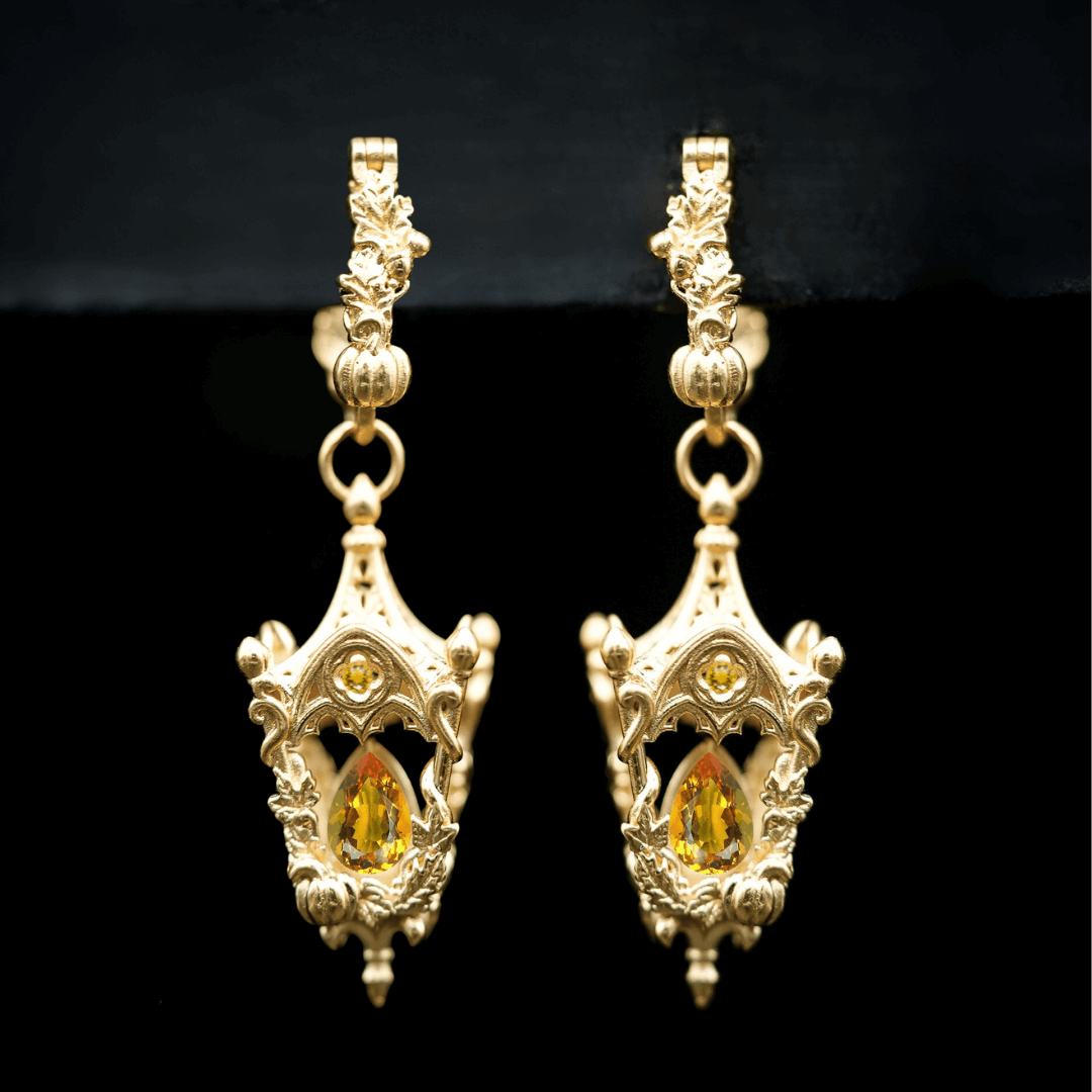 Eternal Lantern Earrings Illuminated Edition (Fall Hoops)