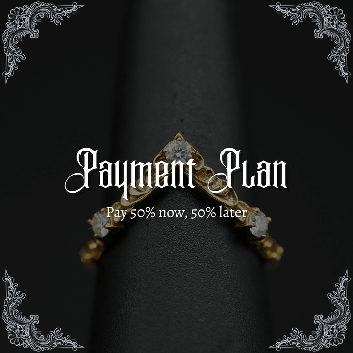 PAYMENT PLAN Moissanite Rococo Wedding Band