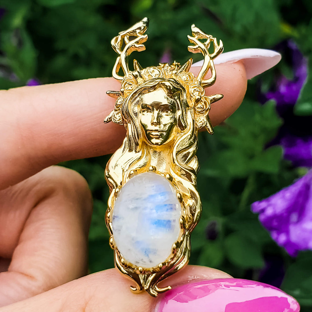 Gold Moonstone Ayala Necklace