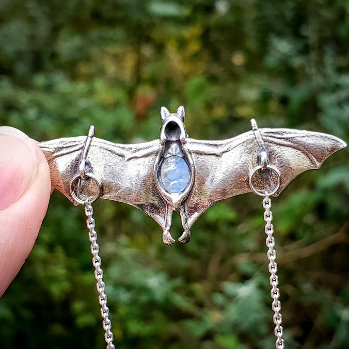 Moonstone Flying Fox Necklace