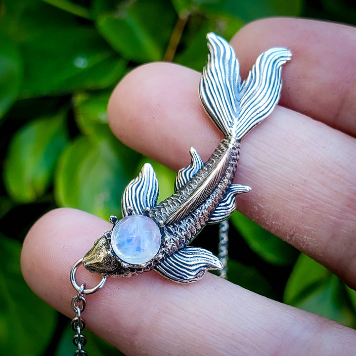 Silver Koi Fish Necklace