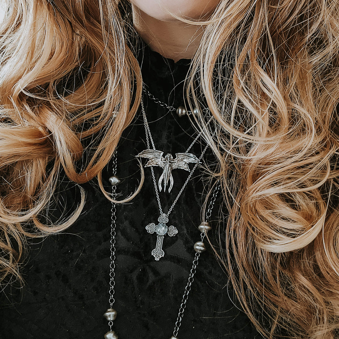 Silver Seraphina Angel Necklace
