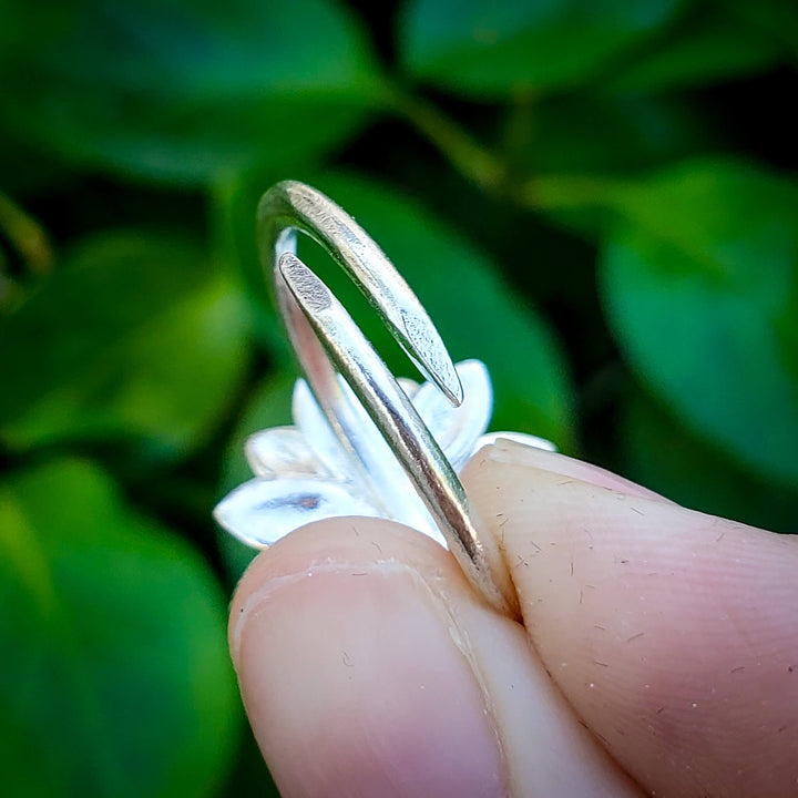 Silver Water Lily Ring