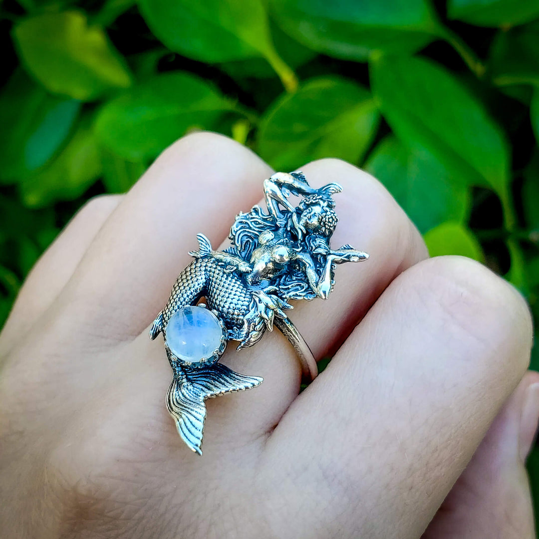 Silver Mermaid Ring (Adjustable)