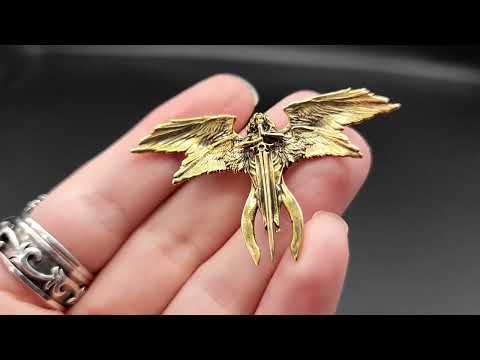 Brass Seraphina Angel Necklace
