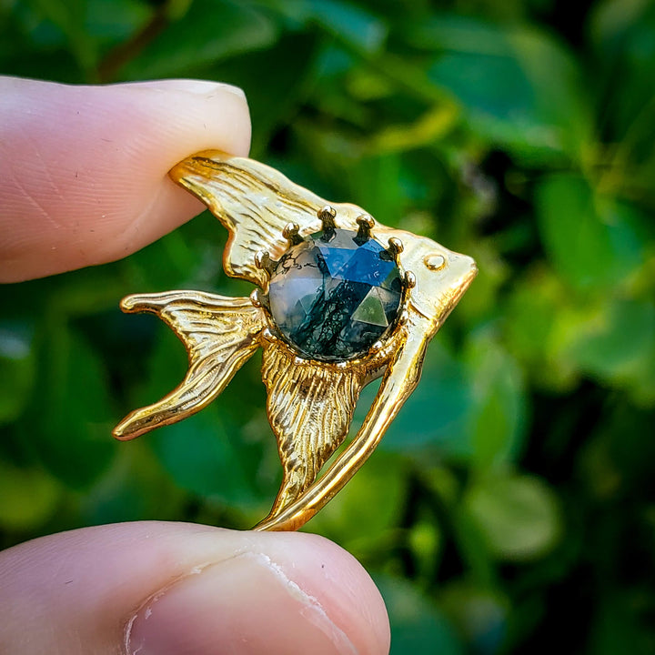 Brass Angel Fish Necklace