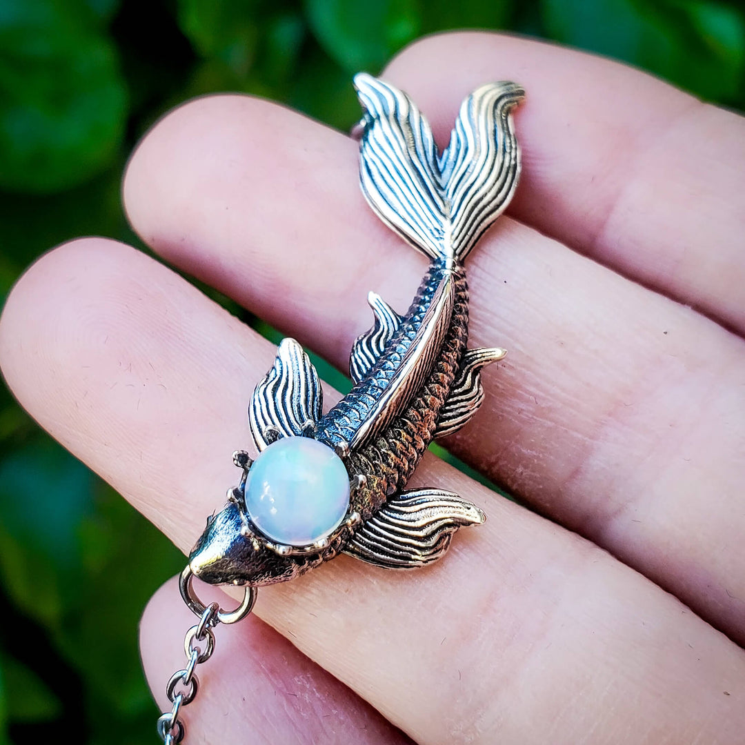 Silver Koi Fish Necklace